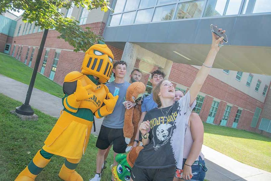 Students with the Golden Knight